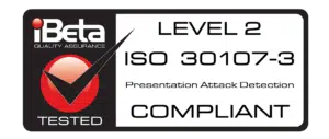 Certification iBeta Level 2 ISO 30107-3 compliant logo